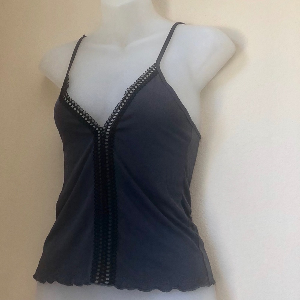 Project Social T Sleeveless Small Gray Lace Urban